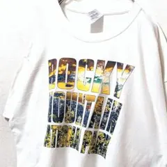 ギルダンロッキーマウンテンナショナルパークデカロゴTシャツホワイト白XL古着
