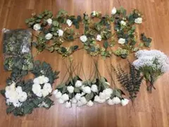 造花 アートフラワー ホワイトローズ　結婚式　ウェルカムスペース　造花まとめ売り