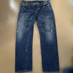 DENIMDUNGAREEペイントデニム01size