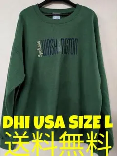 ゆ*あ様 dhi USA ヴィンテージ トレーナー スウェット 緑 L ユニセッ