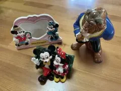 ディズニー　陶器　置物3点セット