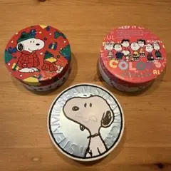 空き缶　スヌーピー　STEAM CREAM スチームクリーム　クリスマス