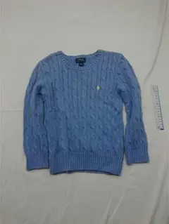 ▲ポロ ラルフローレン ケーブルニットコットンセーター Sサイズ キッズ