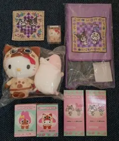 サンリオｘモンハンコラボグッズセット（AIROU・マイメロディ・キティ・クロミ)