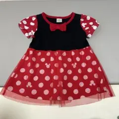 80 ミニー　ワンピース　チュール　ディズニーベビー
