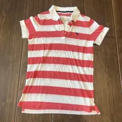 Abercrombie & Fitch ポロシャツ ボーダー レッド ホワイトのサムネイル