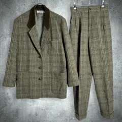 セール中⚡希少✨ツイード セットアップ マニッシュ ユニセックス 日本製 M