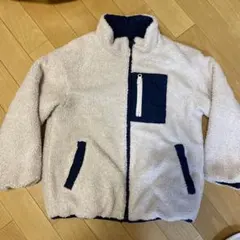 GUフリースジャケット ベージュ ネイビー 100cm以上