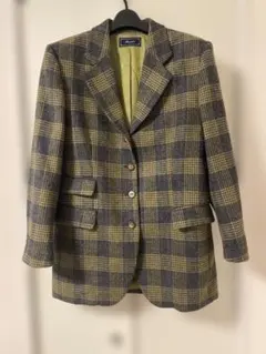 イタリア製　テーラードジャケットチェック柄