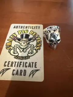 クレイジーピッグ トライバルスカルリング ギャランティカード付 正規品 クレイジーピッグ トライバルスカルリング ギャランティカード付 正規