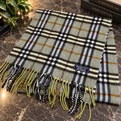 美品！BURBERRY マフラー ノバチェック バーバリー カシミヤ100