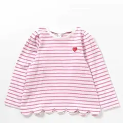 未使用アプレレクール　スカラップハートモチーフTシャツ100