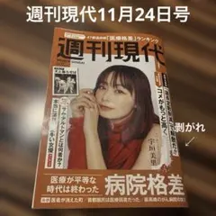 週刊現代11月24日号　表紙剥がれあり