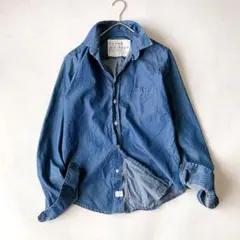Frank & Eileen BARRY インディゴシャツ シワ加工 USA製