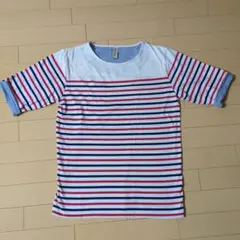 ボーダーシャツ　赤青