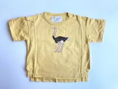 イエロー オーストリッチ刺繍 Tシャツ