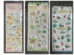 レア　ハンギョドン　シナモロール　サンリオ　台湾限定　3点セット　ぷっくりシール