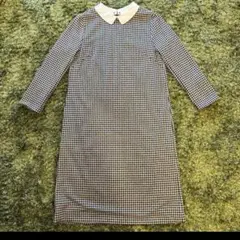 マッキントッシュフィロソフィー ワンピ 38 白襟 襟付き