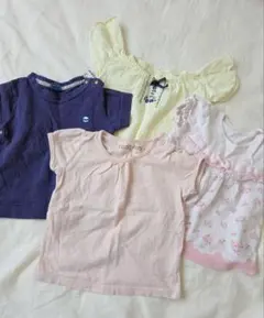 女の子♡ 夏服 半袖 Tシャツ 4組セット トップス 半袖シャツ