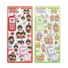２枚 平成はっぴーフォンステッカーズ モンチッチ もんちっち ノーマル オシャレ
