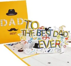 父の日 ３Dカード レターセット　手紙　DAD 父 パパ 誕生日 プレゼント