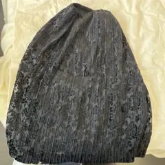 leilian 日本製 黒とグレーのロングスカート 13号