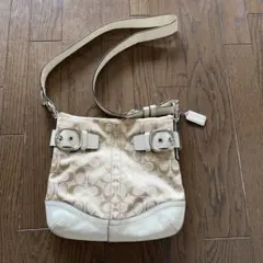 COACH ショルダーバッグ ベージュ/ホワイト