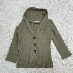 Banana Republic カシミヤ100% ニットカーディガン　オリーブのサムネイル