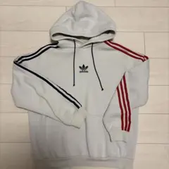 adidas フード付きパーカー 赤紺ストライプのサムネイル