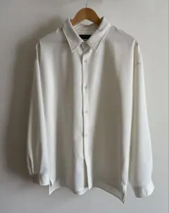 [CLEL] バルーン袖ルーズレギュラーカラーシャツ