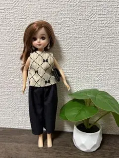 22センチドール服☆リカちゃん　お洋服　アクセサリー　ハンドメイド　４点セット