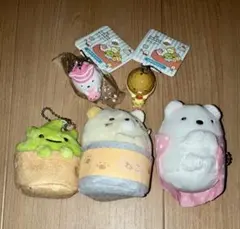 すみっコぐらし すっぽりマスコットキーチェーン ざっそう しろくま ねこ