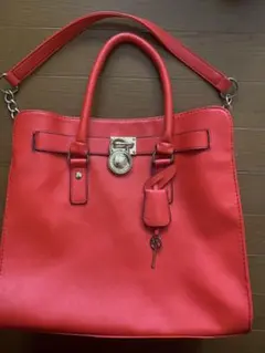 美品 マイケルコース ショルダートートバック ハミルトン スケルトンMK型押し