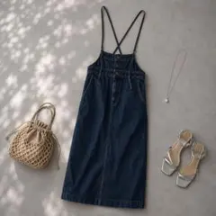 ☆美品◆アーバンリサーチロッソ◆別注Wrangler×ロッソサロペットスカートIのサムネイル