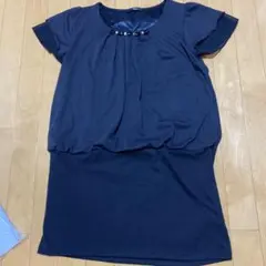 ビジュー付き　 フリル袖 チュニック 半袖のサムネイル