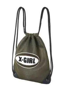X-girl ナップサック メッシュ カーキのサムネイル