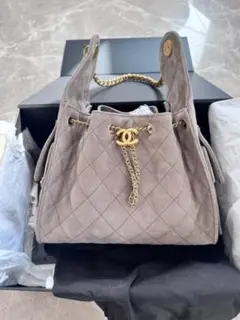 グレー スエード ハンドバッグhobo