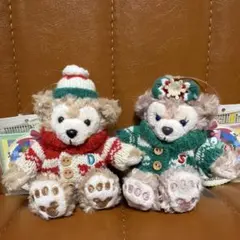 ダッフィー　シェリーメイ　クリスマス　2015年　ぬいぐるみキーホルダー