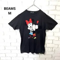 BEAMS 半袖　Tシャツ　カットソー　黒　古着　ミッキー　ミニー　M