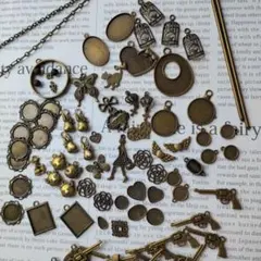 ビンテージ風チャームセット
