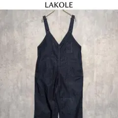 LAKOLE ラコレ【M】オーバーオール　ネイビー