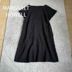 MARGARET HOWELL リネンワンピース　麻　黒のサムネイル