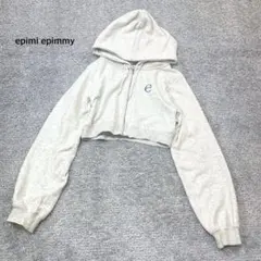 【epimi epimmy】ピミエピミー ショート丈 パーカー ライトグレー