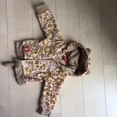 フリース ヒョウ柄 フード付きアウター