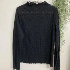 しまむら　黒　長袖トップス　M