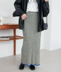 【本日値下げ】Discoat リブニットスカート FREEサイズ