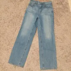 GUストレートデニム ライトブルー