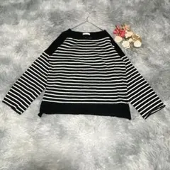 INGNI イング（M）長袖 カットソー ボーダー ゆったり コットン100%