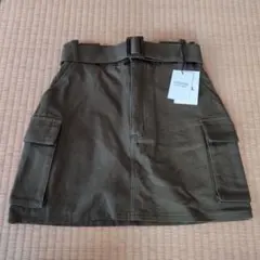 グレイルGRL インパン裏地ベルト付きカーゴミニスカートM[gm690]