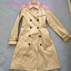 【美品】ナチュラルビューティーベーシック　トレンチコート取り外し可能ライナー付き
